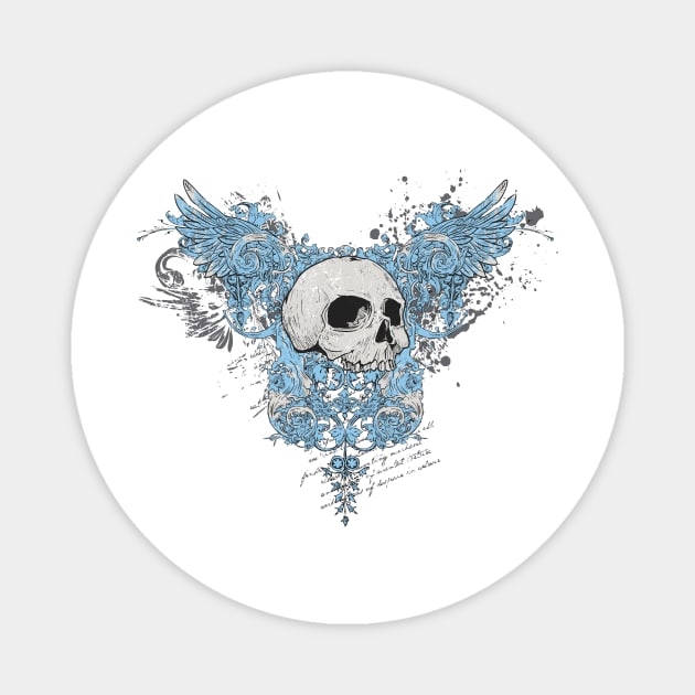 Zombie Skull with Wings Magnet by XOZ